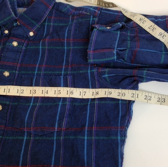 Pendleton 100% Virgin Wool Flannel Plaid Button Down Shirt Size Large - Picture 11 of 12